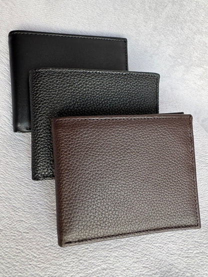 BILLETERA HOMBRE CUERO NEGRO