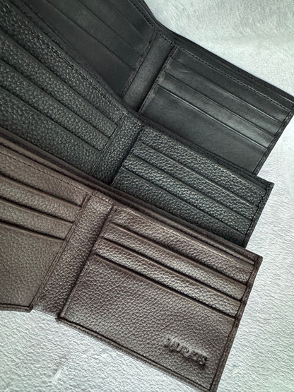 BILLETERA HOMBRE CUERO NEGRO